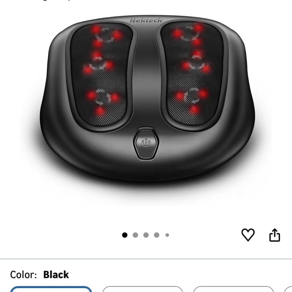 Nekteck Black Shiatsu Foot Massager